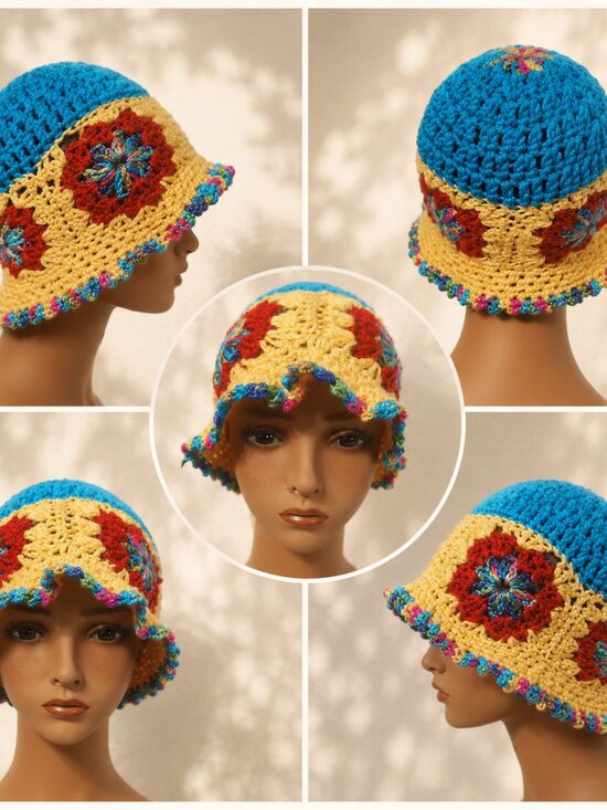 Handmade Accessories - Handmade Crocheted Bucket Hat